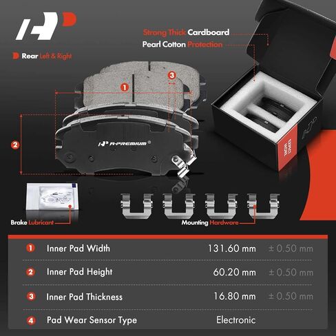 A-Premium 11.02 in (280mm) Front Drilled and Slotted Disc Brake Rotors + Ceramic Pads Kit Compatible with Select Hyundai and Kia Models - For Sportage/Sonata 05-10, Magentis/Optima 06-10, Tucson, Soul in Saudi Arabia