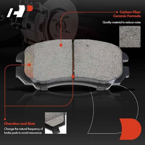 A-Premium 11.02 in (280mm) Front Drilled and Slotted Disc Brake Rotors + Ceramic Pads Kit Compatible with Select Hyundai and Kia Models - For Sportage/Sonata 05-10, Magentis/Optima 06-10, Tucson, Soul in Saudi Arabia