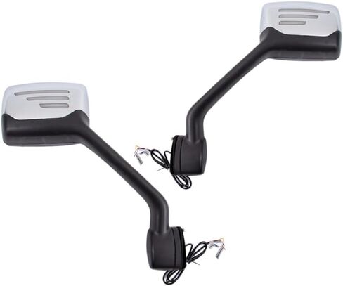 Chrome Hood Mirror Assembly with LED light Three Lines fit for Truck Kenworth T680 Driver and Passenger side One Pair no heater 2013-2019 in Kuwait