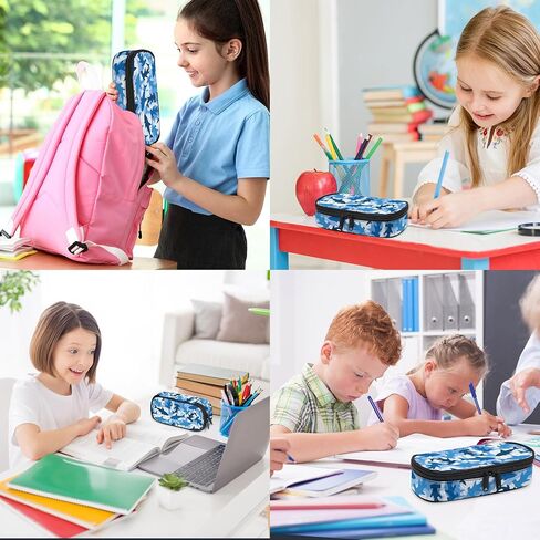 Soccer Pencil Case, Cool Pencil Box for Boys Girls Kids, Large Capacity Pencil Pen Bag with Zipper, Multifunction Pencil Pouch for School Student Teen in Saudi Arabia