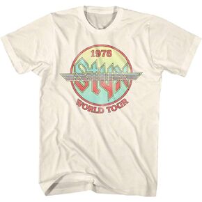 Styx Circle 1978 World Concert Tour Music American Rock Band Adult T-Shirt 70s Graphic Tee