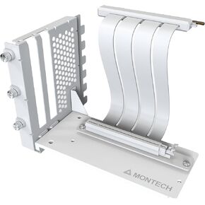 مجموعة تركيب VGM 2 عموديًا لوحدة معالجة الرسومات الجرافيكية، كابل رفع PCIE 4.0 × 16 عالي السرعة، بطاقة تمديد مرنة 244 مم مع منفذ تمديد 90 درجة، يدعم فقط 7 فتحات PCIe كاملة الكسر، حامل وحدة معالجة الرسومات 3 فتحات - أبيض