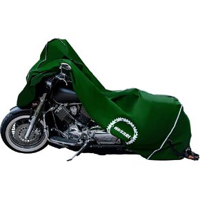 Premium Motorcycle Accessories - Motorcycle Covers Waterproof Outdoor Storage - Powersports Vehicle Covers - Dirt Bike Motorcycle Cover for adult bikes - 250cc Scooter Cover, reflective tarp M