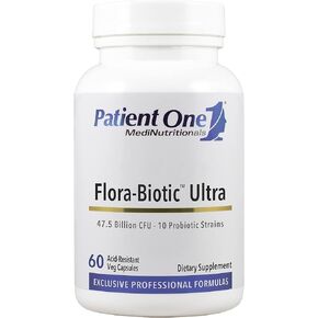Flora-Biotic Ultra | Probiotic Supplement to Support Balanced Intestinal Flora* | 47.5 Billion CFU Plus 10 Probiotic Strains | 60 Capsules
