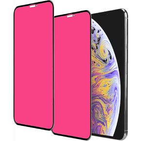 2 Piece Privacy Tempered Glass for iPhone 11 Pro Max/iPhone XS Max 6.5 inch Anti-blue Anti-Spy Screen Protector Mirror Gradient Colorful
