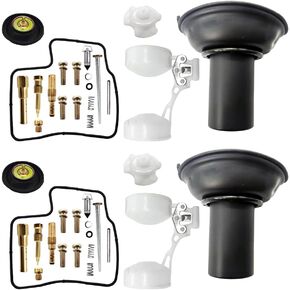 2-Pack Carburetor Repair Kit Carb Rebuild Set with Diaphragm Float Replacement for Honda Shadow VLX 600 1989-1998