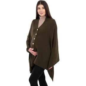 SAOL Pregnancy Women's Shawl Wrap Poncho Knit Lambswool Scarf Cape Cardigan One Size