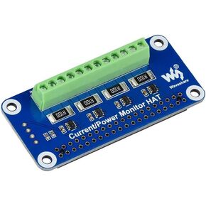 4-ch Current/Voltage/Power Monitor HAT for Raspberry Pi I2C/SMBus Interface Easy to Monitor each Channel's Current, Voltage, and Power Consumption