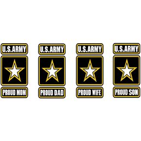 Edward & Co Sticker U.S Army Strong Proud Decal United States Military for Car Truck Window Laptop Bumper Dad Mom Son Wife Active 2.5 w x 5.0 h in (Proud Mom)