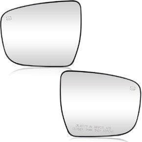 Driver Left Side+ Passenger Right Side Mirror Glass Compatible with Nissan Rogue 2014 2015 2016 2017 2018 Heated Mirror Replace 963664BA1A 963654BA1A