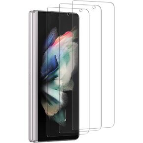 [3-Pack] Tonvizern Compatible for Samsung Galaxy Z Fold 3 5G (Front Screen Only) TPU Screen Protector Film [High Definition] [Bubble Free] [Anti-scratch] [Anti-Fingerprint] [Full Coverage]