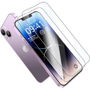MOCOLL for iPhone 14 Screen Protector 【Military Grade Tempered Glass】 Drop Protection, Full Coverage, Scratch Resistant, Screen Protector 14, 2 Pack
