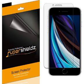(6 عبوات) Supershieldz مصممة لهاتف iPhone SE (2022، الجيل الثالث) / iPhone SE (2020، الجيل الثاني) / iPhone 8 / iPhone 7 (4.7 بوصة) واقي شاشة، مضاد للتوهج ومضاد لبصمات الأصابع (غير لامع)