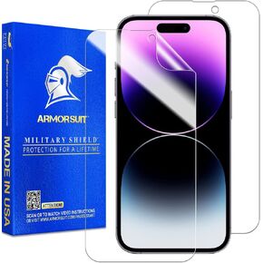 ArmorSuit 2 Pack Screen Protector Designed for iPhone 14 Pro 6.1-Inch MilitaryShield Case Friendly HD Clear Film - Made in USA