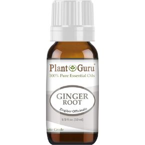 Fresh Ginger (Root) Essential Oil 10 ml 100% Pure Undiluted Therapeutic Grade for Skin, Body and Hair Growth. Perfect for DYI Soap Making and Aromatherapy Diffuser.
