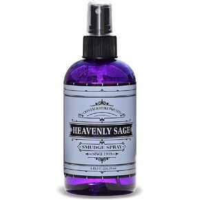 Sage Smudge Spray (8 FL OZ) Premium 100% Natural Sage, Juniper & Lavender Smudge Spray is Crystal & Reiki Infused, Energy Clearing, Purifying, Healing, Smokeless Alternative. in Saudi Arabia