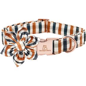 Lionheart glory Premium Dog Collars, Dog Collar with Flower Heavy Duty Adjustable Halloween Dog Collar with Flower for Small Dogs