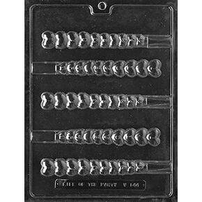 Valentine Day I LOVE YOU Heart Pretzel Lollipop Chocolate Mold Soap Mold SHIPS SAME DAY m162