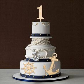 Sailor's 1st birthday,Anchor Rudder Cake Decorations, Natural Wood Cake Topper,Nautical Theme Party, Nautical Theme birthday party, girl's 1st birthday, boy's 1st birthday, summer party decoration。