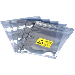 Anti Static Bags ESD Shielding Bags Resealable with Labels, [for Electronic Device GPU Hard Drive SSD HDD Motherboard] - 6x8inch/50pcs