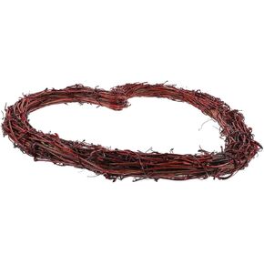 Vine Wreath Rattan Wreath Frame Rattan Vine Garland Heart Shaped Wreath Form Rattan Door Wreath Floral Wreath Frame Wreaths for Crafts Rattan Heart Shaped Wreath Basket Christmas
