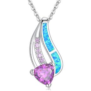 CiNily Mother's Day Gifts Sterling Silver Pendant Necklaces for Women Girls Hypoallergenic, Flip Flop Shoes Pendant Necklace Sandal/Triangle/Heart/Rectangular Cubic Zircon Pendant Necklace Jewelry