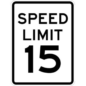 SmartSign “Speed Limit 15" Sign | 12" x 18" 3M Engineer Grade Reflective Aluminum