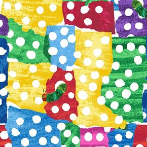 The Very Hungry Caterpillar Dots Multi, Quilting Fabric by the Yard