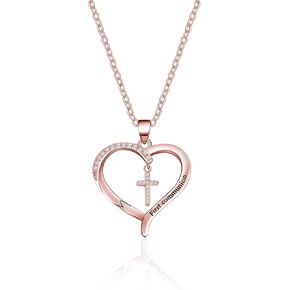 ENSIANTH First Communion Gift for Girls Cross Gift Christian Cross Jewelry Baptism Gift