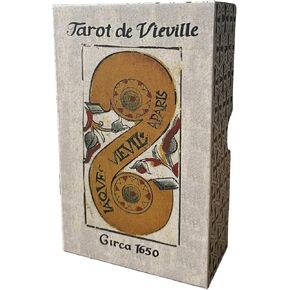 Tarot de Viéville & Guide | Vieville Tarot Cards, Full Size | Sturdy Two Piece Box for Storage | Made in USA