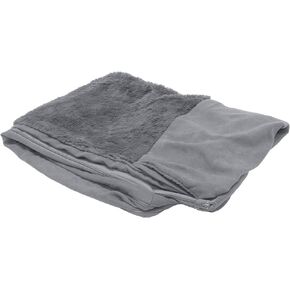 Furhaven Replacement Dog Bed Cover Plush & Suede Sofa-Style, Machine Washable - Gray, Large