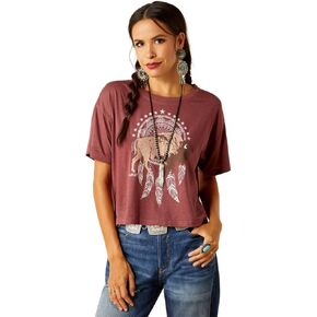Ariat Women's Buffalo Territory T-Shirt, Wild Ginger, Small