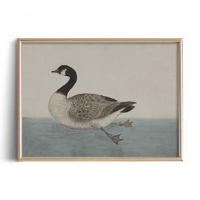 Farmhouse Landscape Forest Pictures Bedroom - Art Deco Wall Art for Kitchen - 11 x 14 Art Prints- Rustic Vintage Decor for Living Room - Antique French Poster - Goose River Animal Moody Oil Painting