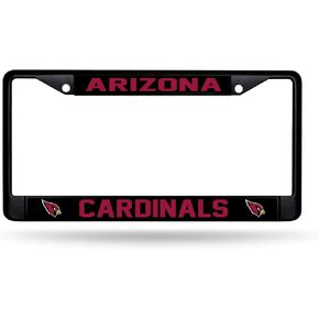 Rico Industries NFL Football Arizona Cardinals Black Chrome Frame with Printed Inserts 12" x 6" Car/Truck Auto Accessory