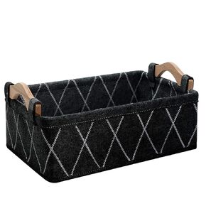 Gray Storage Baskets Bin Empty Basket Foldable Fabric Storage Cubes for Desks Drawers Shelves Pantry Cabinet Bathroom Office Sturdy Home Decor