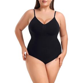 BLEVONH Womens Bodysuit Tummy Control Shapewear Spaghetti Strap Bodycon Seamless Body Shaper Plus Size