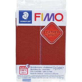 Fimo Leather Effect Polymer Clay 2oz-Nut Brown -EF801-779