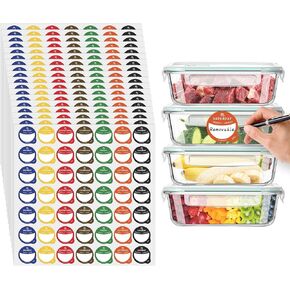 Food Labels Stickers 7 Day of The Week Stickers,1470 PCS Writable and Removable Day Label Peel Tab for Containers Bottles Food Bags, Home Kitchen Restaurant Supplies for Inventory Management