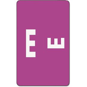 Smead AlphaZ ACCS Color-Coded Alphabetic Label E, Purple, 100 Labels per Pack (67175)