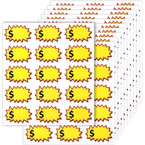 150pcs Garage Sale Stickers, 2 x 3inch Yard Price Stickers with Large Blank Writing Space Self-Adhesive Price Tag Stickers Sale Stickers for Markets, Yard Sales and Estate Sales