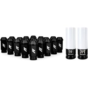 Mishimoto Aluminum Locking Lug Nuts 1/2 X 20, 23pc Set, Black