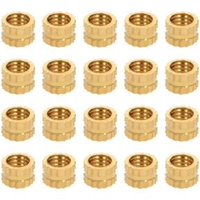 3D Printing Brass Nuts,500Pcs M3x3mm H x 4mm OD Knurled Insert threaded insert Nuts Female Brass Embedment Nut Heat Set Insert Nut for Printing 3D Printer Automotive Plastic Shell