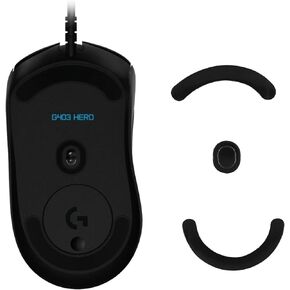 kwmobile Mouse Feet Replacement Compatible with Logitech G403 / G603 / G703 Computer Mouse Skates Sticker - Black