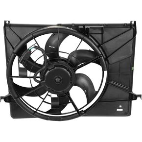 DNA MOTORING OEM-RF-0015 Factory Style Radiator Cooling Fan Assembly Cooling Efficiency Improved Direct Replacement [Compatible with 06-08 Sonata Fits 3. 3L]