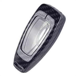 Carbon Fiber Pattern zinc Alloy Smart Key Case Cover Compatible with Ford C-MAX Escape Fiesta Focus RS Fusion Keyless Car Remote Accessory