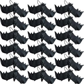18PCS Halloween Simulation Hanging Bats Realistic Looking Scary Bats,Fake Rubber Hanging Vampire Bats for Halloween Party Favors and Decoration,Haunted House