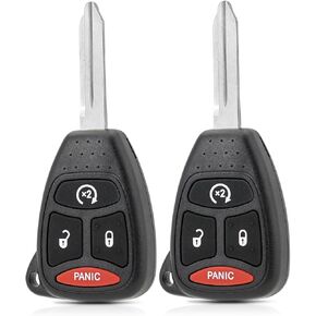 Car Key Fob Smart Remote Key Replacement for Dodge Caliber Magnum Nitro Dakota Durango Ram Mitsubishi Raider 2006 2007 2008 2009 Keyless Entry Remote KOBDT04A (Pack of 2)