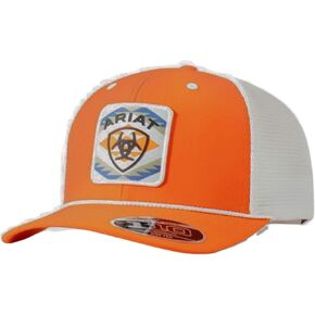 ARIAT FlexFit 110 Mens Cap - Southwest Patch, Orange