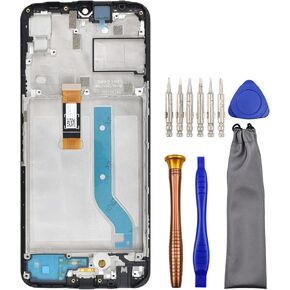 Complete Screen LCD Digitizer Touch Assembly Replacement for Motorola Moto G50 5G XT2149-1 with Toolkit and Screen Frame Black 6.5"