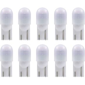 T10 Wedge Base LED Bulb 12V DC 1W, T5 T10 Low Voltage Landscape Light Bulbs, 4 Watts Incandescent Bulb Equivalent, Cool White 6000K 10-Count